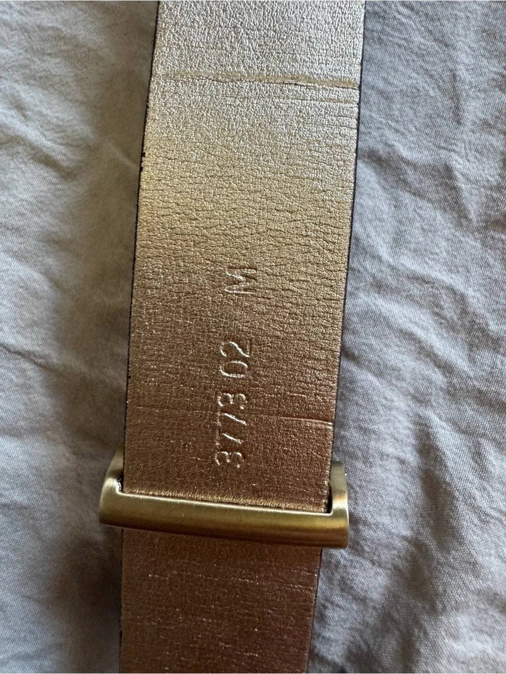 WCM New York Brown Croc Embossed Leather O-Ring Belt - OS
